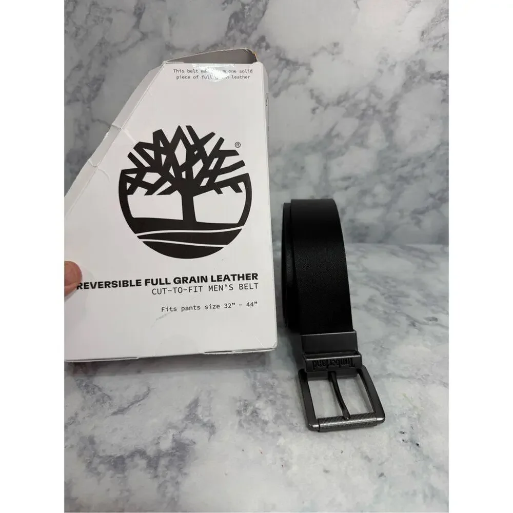 Timberland Men's Belt sz 44” Reversible Leather Belt NEW #K151